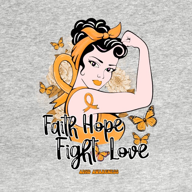 ADHD Awareness Awareness - Strong girl fight hope love by JerryCompton5879